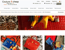 Tablet Screenshot of coutureandcheap.eu